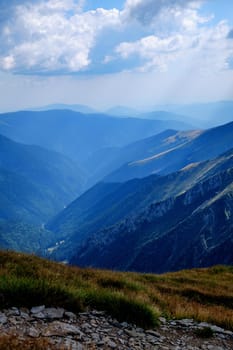 Suny day in  Romanian mountains, Fagaras, Sibiu county