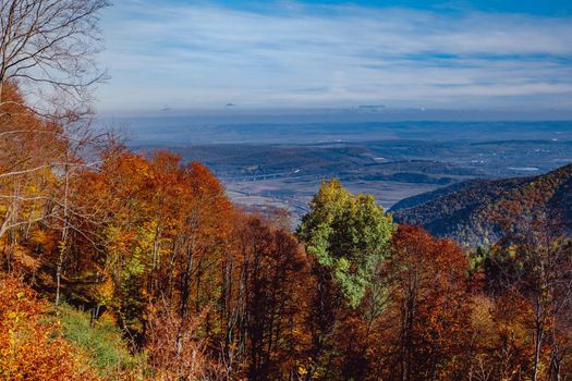 beautiful autumn landscapes in the Romanian mountains, Fantanele village area, Sibiu county, Cindrel mountains, Romania