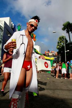 salvador, bahia / brazil - september 8, 2013: people are seen during gay pride parade in the city of Salvador.