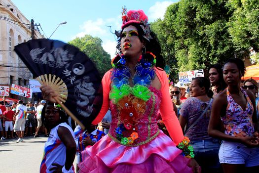 salvador, bahia / brazil - september 8, 2013: people are seen during gay parade in the Campo Grande neighborhood in the city of Salvador.