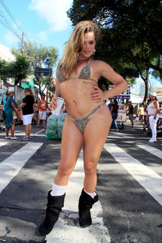 salvador, bahia / brazil - september 8, 2013: people are seen during gay parade in the Campo Grande neighborhood in the city of Salvador.