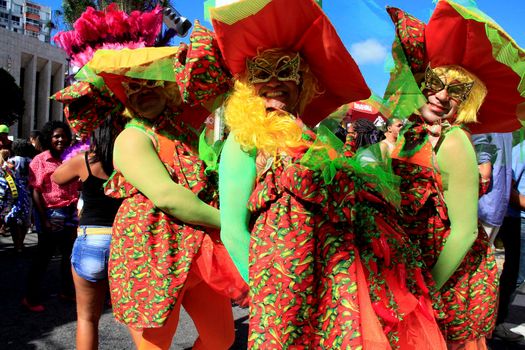 salvador, bahia / brazil - september 8, 2013: people are seen during gay parade in the Campo Grande neighborhood in the city of Salvador.