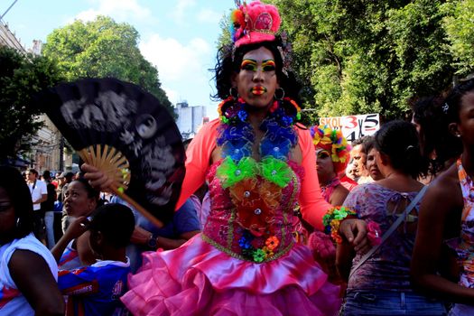 salvador, bahia / brazil - september 8, 2013: people are seen during gay pride parade in the city of Salvador.