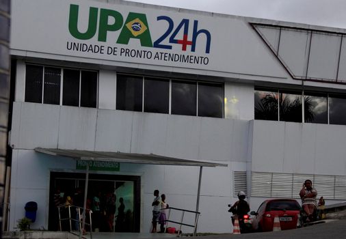 salvador, bahia / brazil - september 8, 2014: Facade of Alayde Costa Hospital in Santa Terezinha neighborhood in Salvador. The site works as a 24-hour Emergency Care Unit.