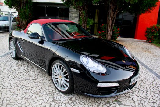 salvador, bahia / brazil - november 8, 2013: Porsche Boxter convertible is seen in the city of Salvador.