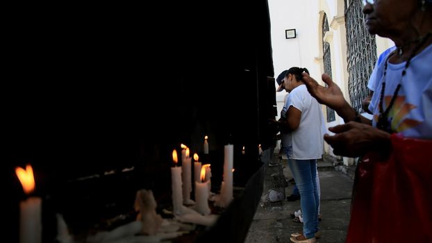 salvador, bahia / brazil - November 8, 2019: View of the Bonfim Church on the Sacred Hill in Salvador.
