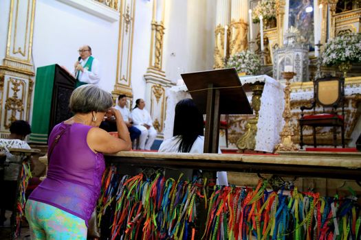 salvador, bahia / brazil - November 8, 2019: View of the Bonfim Church on the Sacred Hill in Salvador.
