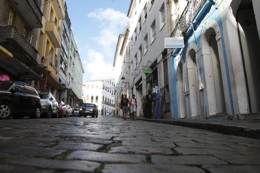 salvador, bahia / brazil - april 10, 2017: People are seen in the Pelourinho region. The place is part of the Historic Center of the city of Salvador.