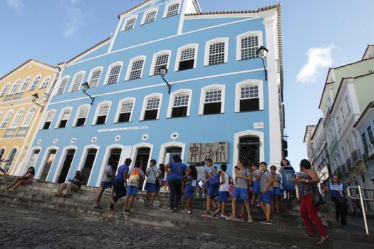 salvador, bahia / brazil - april 10, 2017: People are seen in the Pelourinho region. The place is part of the Historic Center of the city of Salvador.