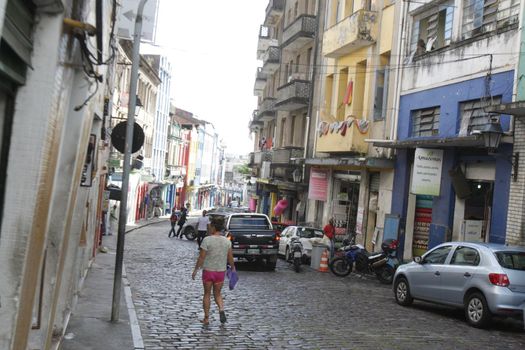 salvador, bahia / brazil - april 10, 2017: People are seen in the Pelourinho region. The place is part of the Historic Center of the city of Salvador.