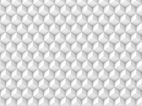 Abstract background of white cubes. 3d render.