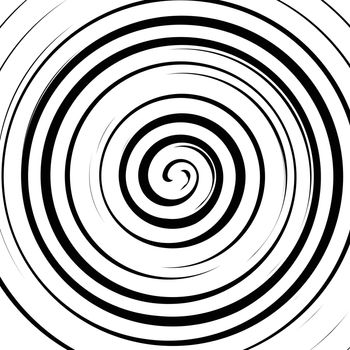 Swirl hypnotic black and white spiral. Monochrome abstract background. Vector flat geometric illustration.Template design for banner, website, template, leaflet, brochure, poster.