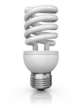 energy saving lamp on a white background