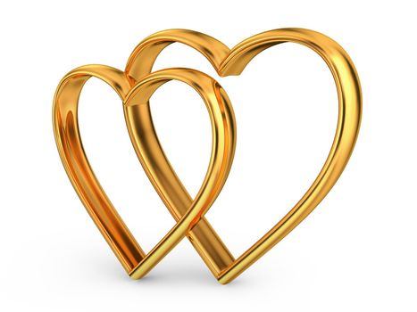 a heart of gold on a white background