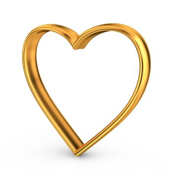 a heart of gold on a white background