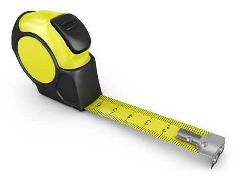 measuring tape on a white background, 3d render