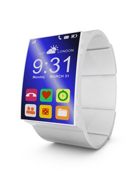 smart watches in white design on a white background