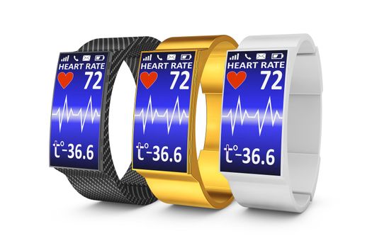 smart watches which display pulse and temperature