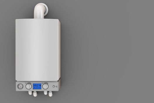 a modern turbofan boiler with the 3D rendering