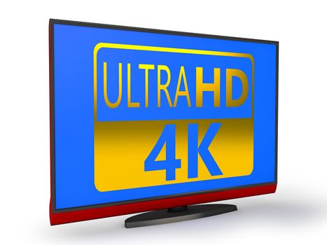 4K Ultra HD TV on a white background
