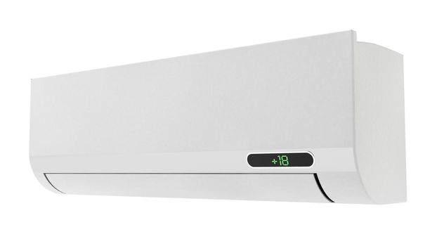 wall unit air conditioner on a white background