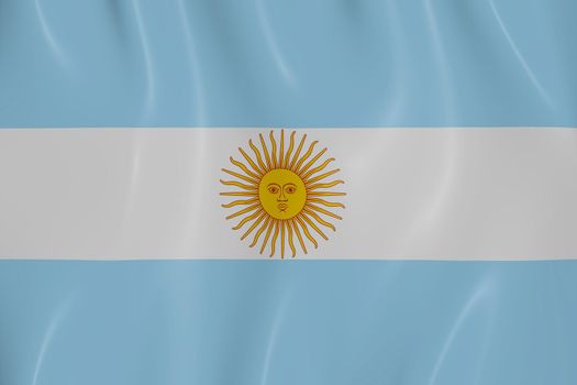 Argentine state flag tossed in the wind