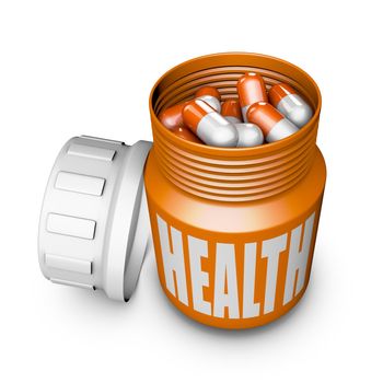 bottle cap and capsules with balls inside