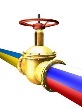 gold valve connects the Russian and Ukrainian pipeline