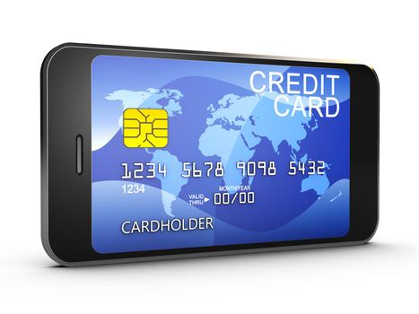 Smartphone which instead of screen credit card