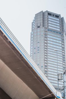 Skyscrapers and business buildings in the Shibuya district of Tokyo, Japan