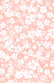 Floral pastel color background illustration ( cherry blossoms)