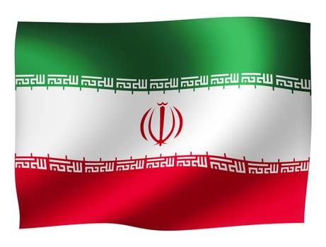 Waving national flag ( Iran)