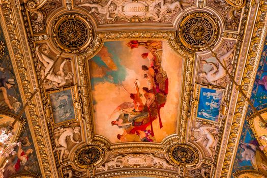 PARIS  AUGUST  08 , An interior view of the reception rooms at  the city hall of Paris shown on AUGUST 08, 2014 in Paris, France.