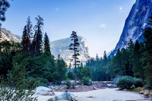 Yosemite valley at the sunrise, Yosemite national park, California, usa