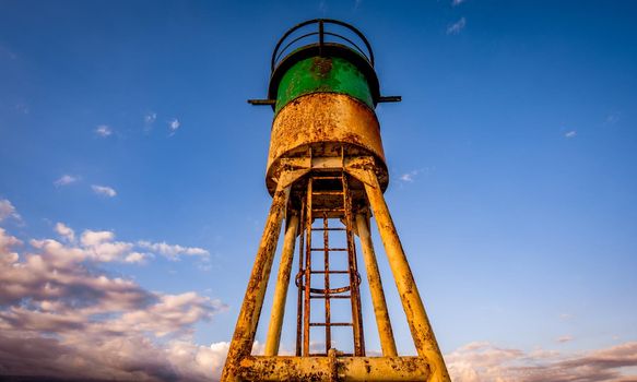 jetty and lighthouse in Saint Pierre, La Reunion island, Indian Ocean, april 26, 2016,  Saint Pierre, France