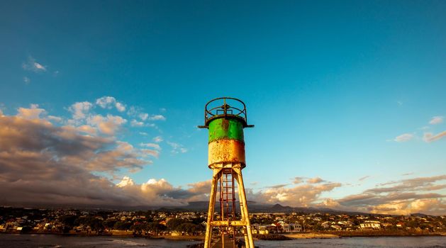 jetty and lighthouse in Saint Pierre, La Reunion island, Indian Ocean, april 26, 2016,  Saint Pierre, France