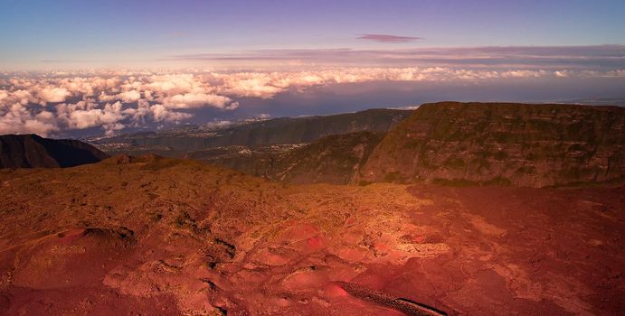 Piton de la Fournaise volcano, Reunion island, indian ocean, France