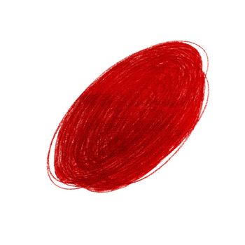 Hand Drawn Abstract Color Pencil Scribble Abstract Illustration Isolated on White Background.