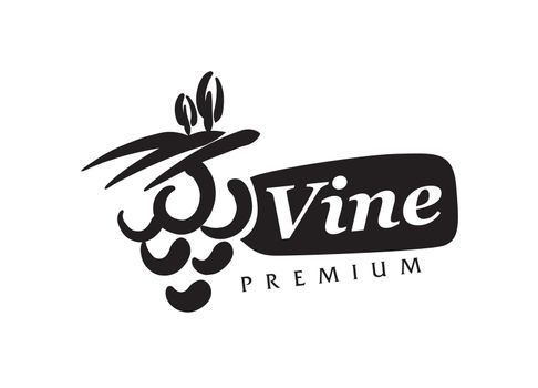 Vector set of hand drawn logos for wine.
