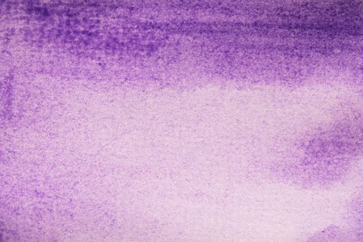 Close up of freshly painted purple watercolor wash