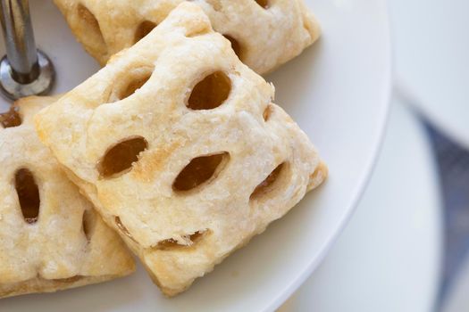 Tempting apple filled mini strudels.