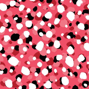 Abstract modern leopard seamless pattern. Animals trendy background. Pink and black decorative vector stock illustration for print, card, postcard, fabric, textile. Modern ornament of stylized skin.