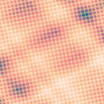 90-s style. Creative illustration in halftone style with orange gradient. Abstract colorful geometric background. Pattern for wallpaper, web page, textures.