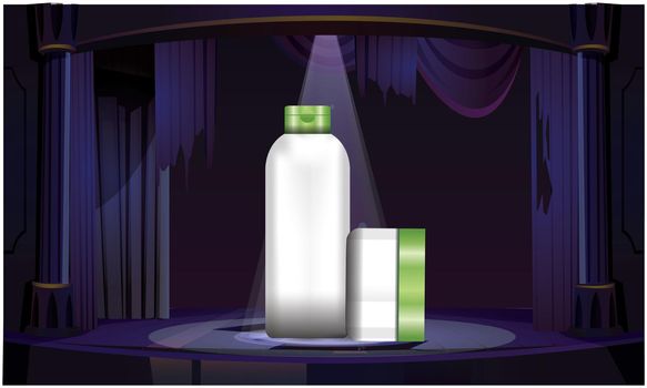 mock up illustration of Cosmetics Product on Presentation Background