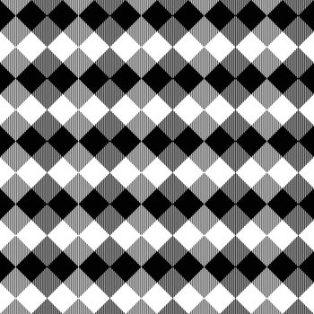 Black and white Scotland textile seamless pattern. Fabric texture check tartan plaid. Abstract geometric background for cloth, card, fabric. Monochrome graphic design. Modern squared ornament.