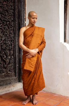 Buddhist monks at Wat Mahathat temple, Sukhothai