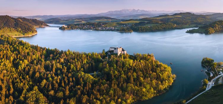 Czorsztyn Castle and Lake. Czorsztyn, Lesser Poland, Poland.