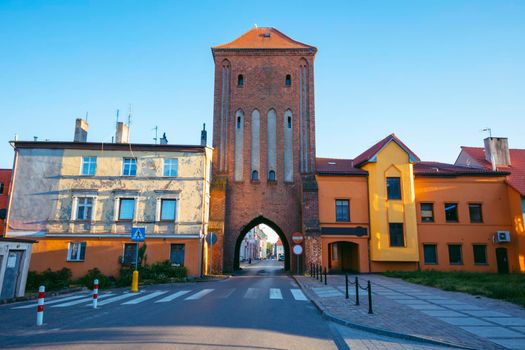 Old gate in Darlowo. Darlowo, West Pomerania, Poland.