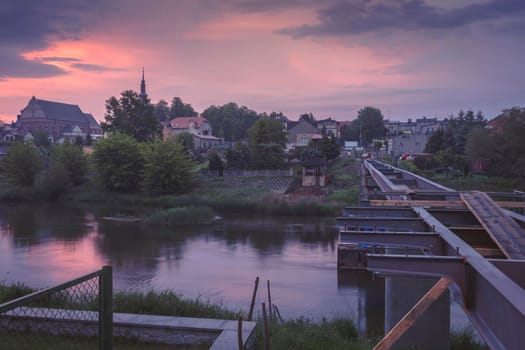 Panorama of Uniejow. Uniejow, Lodzkie, Poland.