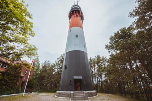 Stilo Lighthouse in Osetnik. Osetnik, Pomerania, Poland.